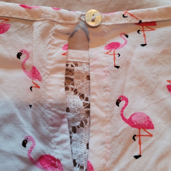 Flamingo print blouse - size small - Picture 4 of 7